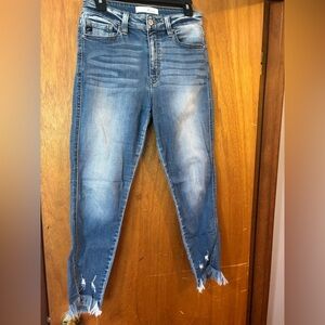Distressed Blue Jeans